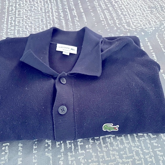 MENS LACOSTE NAVY BLUE SWEATER XXL